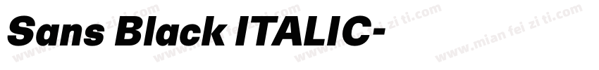 Sans Black ITALIC字体转换